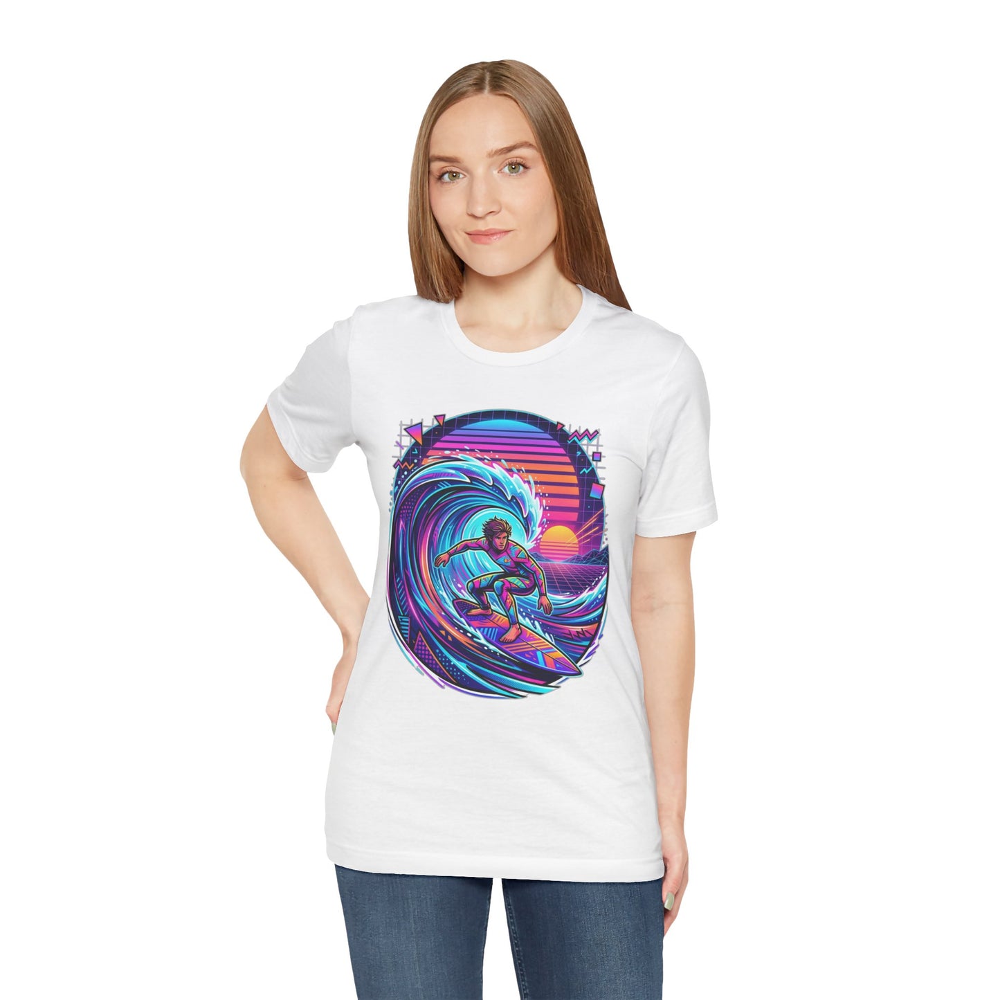Retro Sunset Surfer