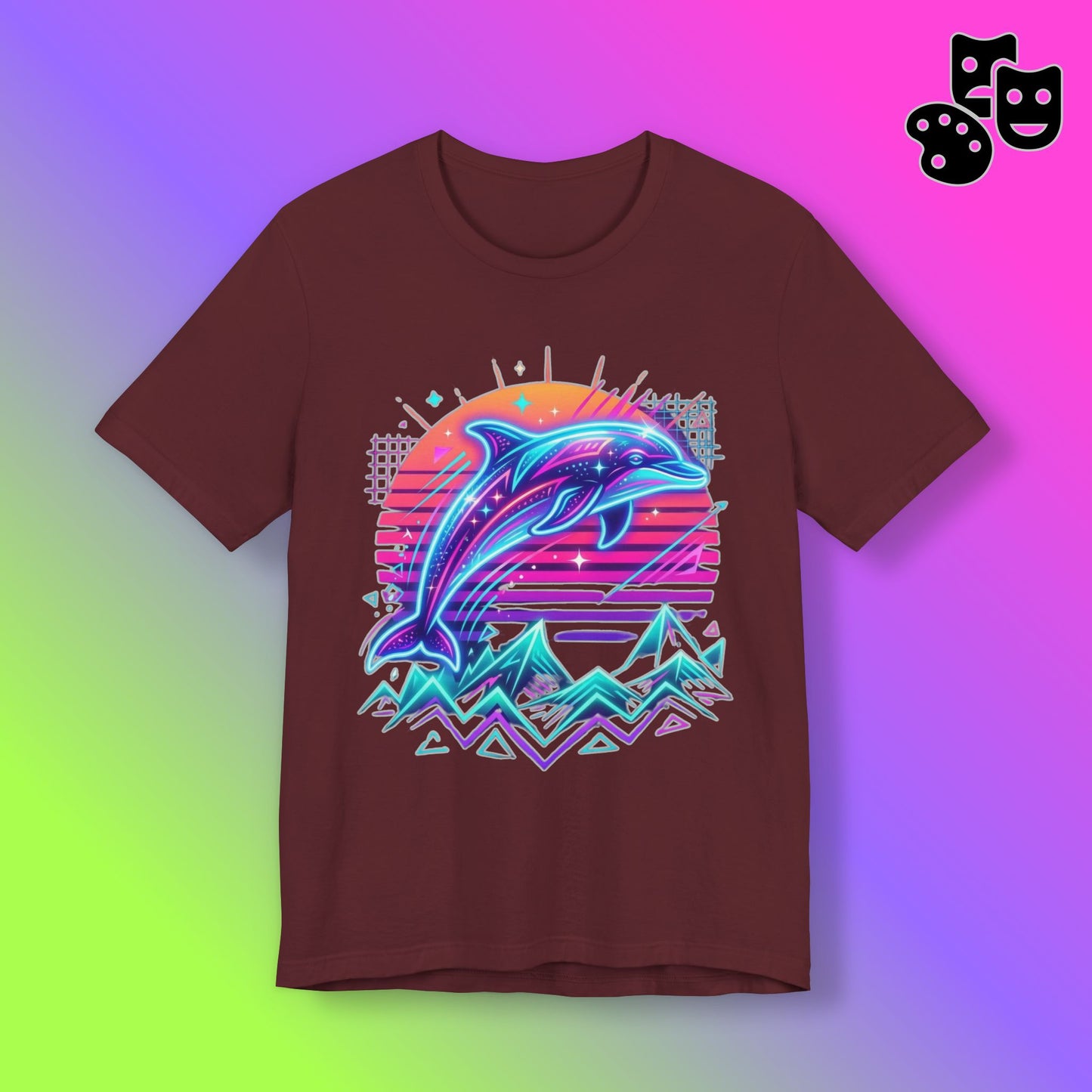 Retro Neon Dolphin