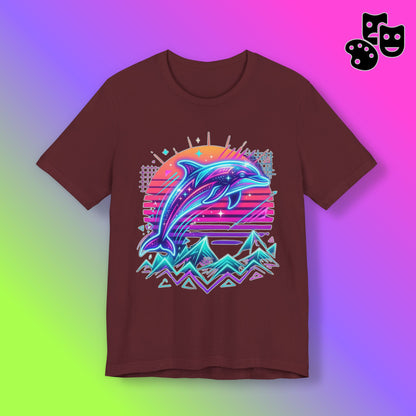 Retro Neon Dolphin