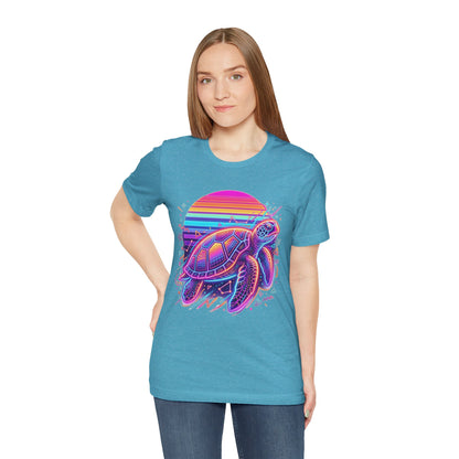 Retro Sunset Turtle