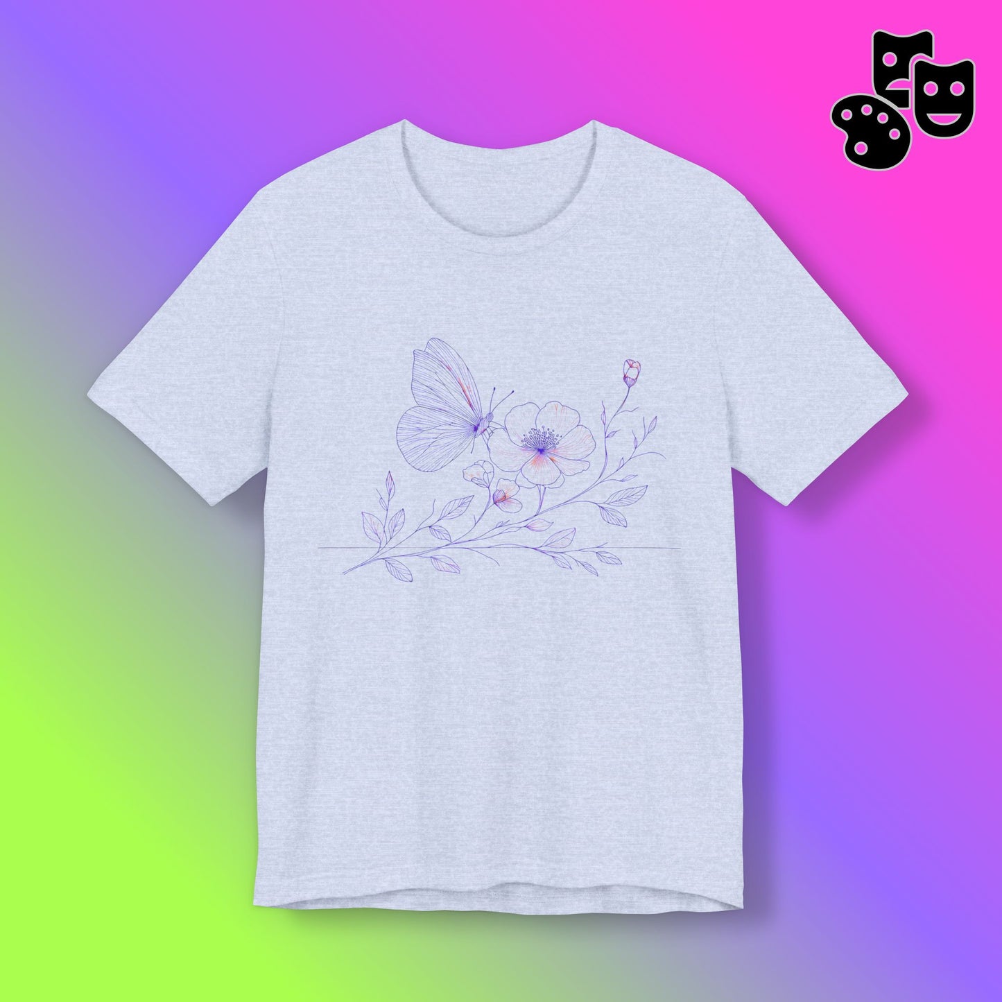 Butterfly Line Art Tee