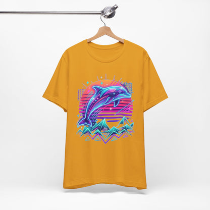 Retro Neon Dolphin