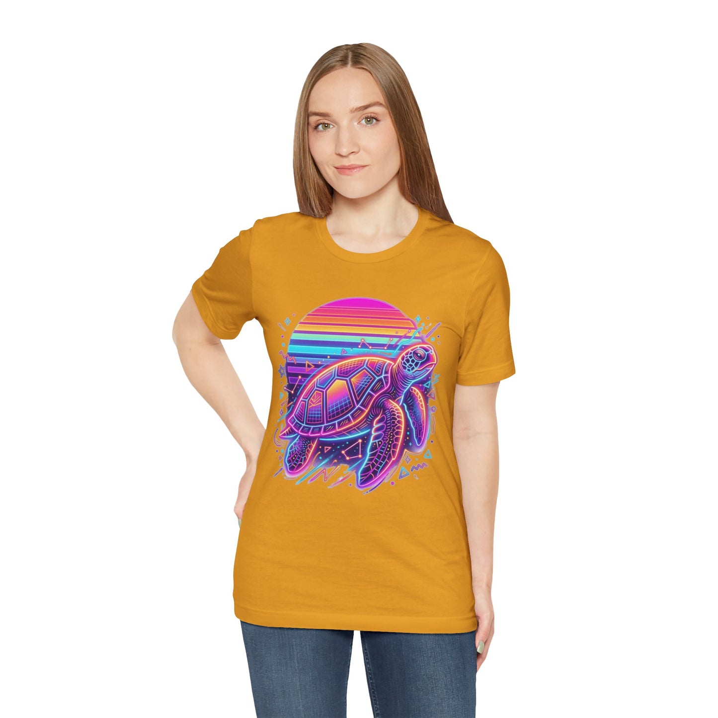 Retro Sunset Turtle