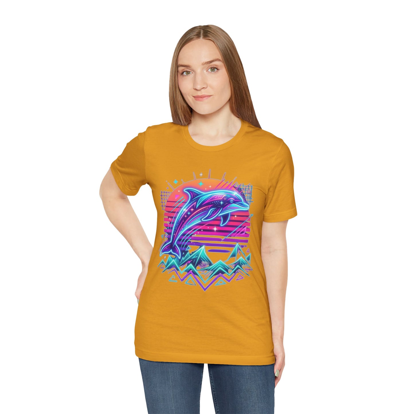 Retro Neon Dolphin
