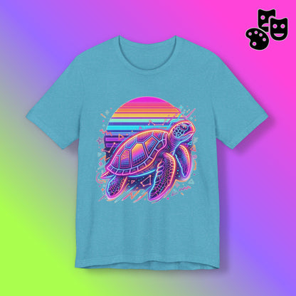 Retro Sunset Turtle