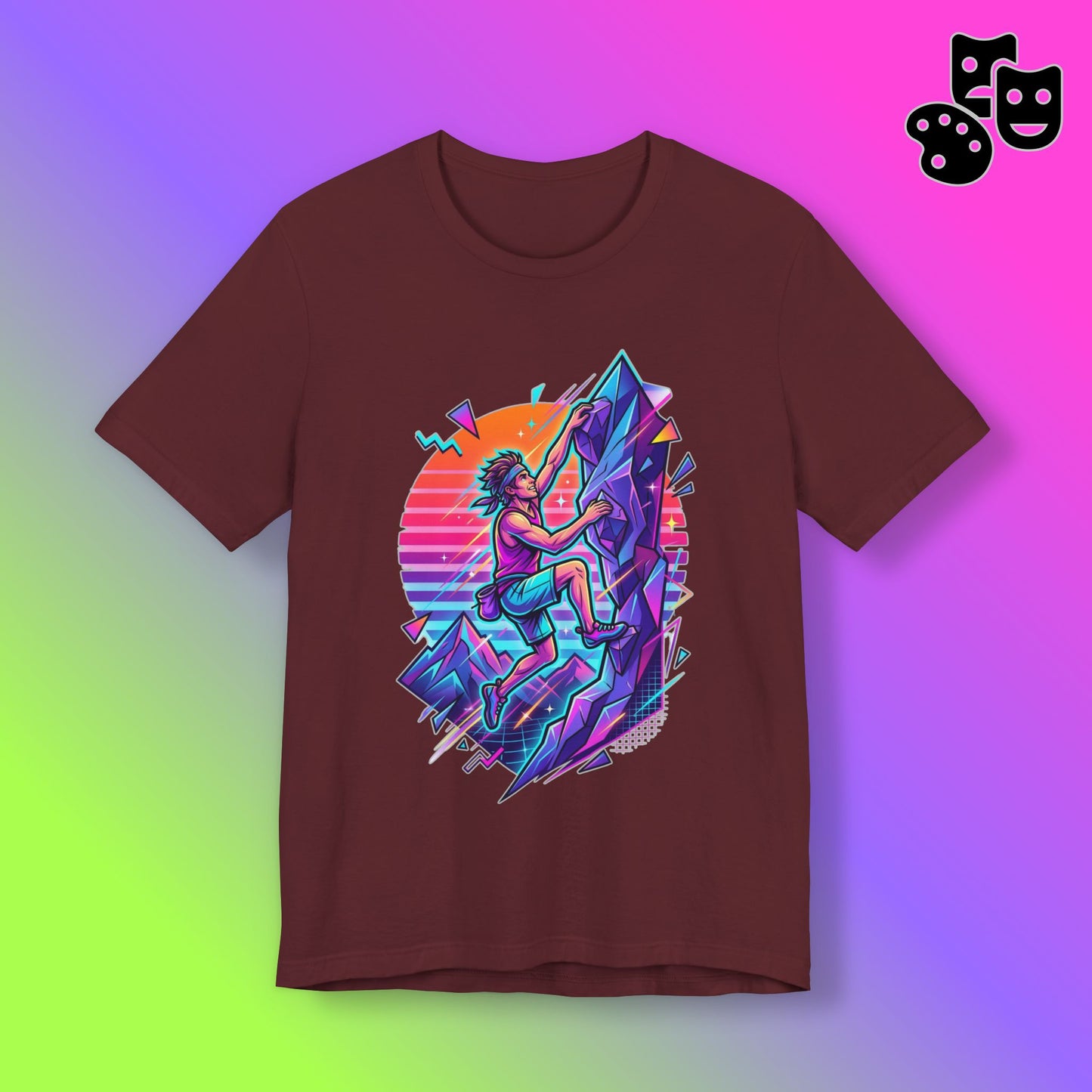 Climber Retro Sunset