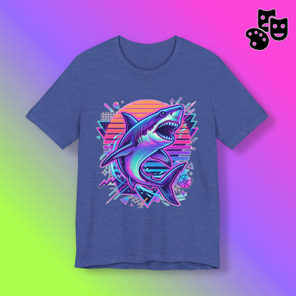 Retro Neon Shark