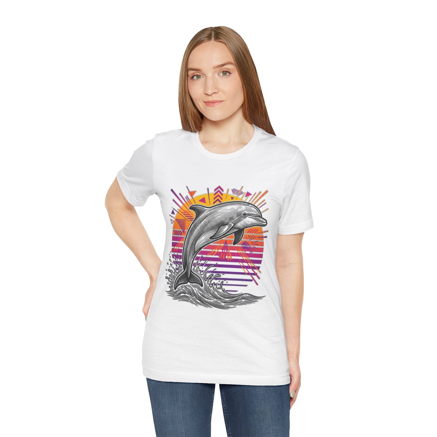 Retro Tropical Dolphin