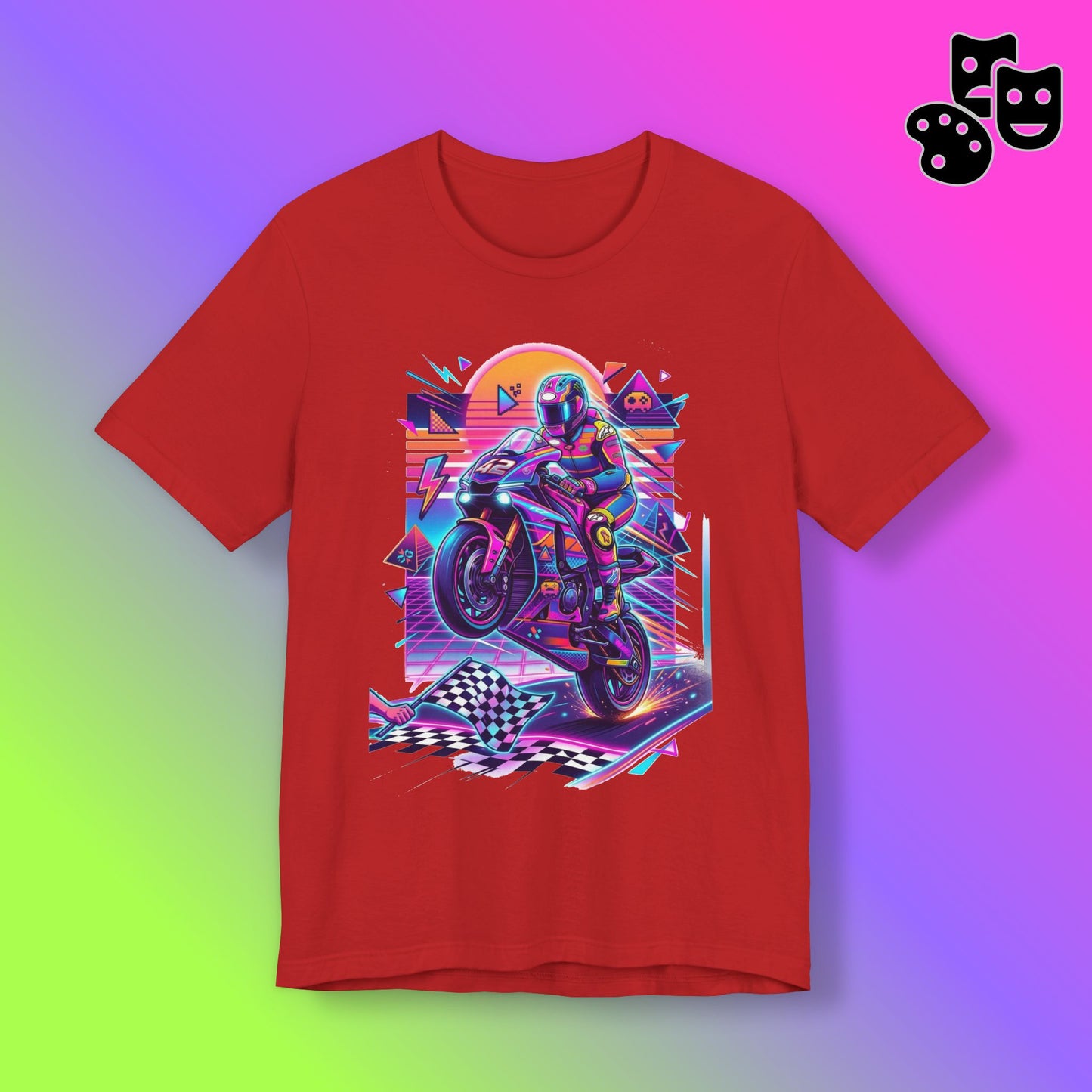 Neon Retro Biker