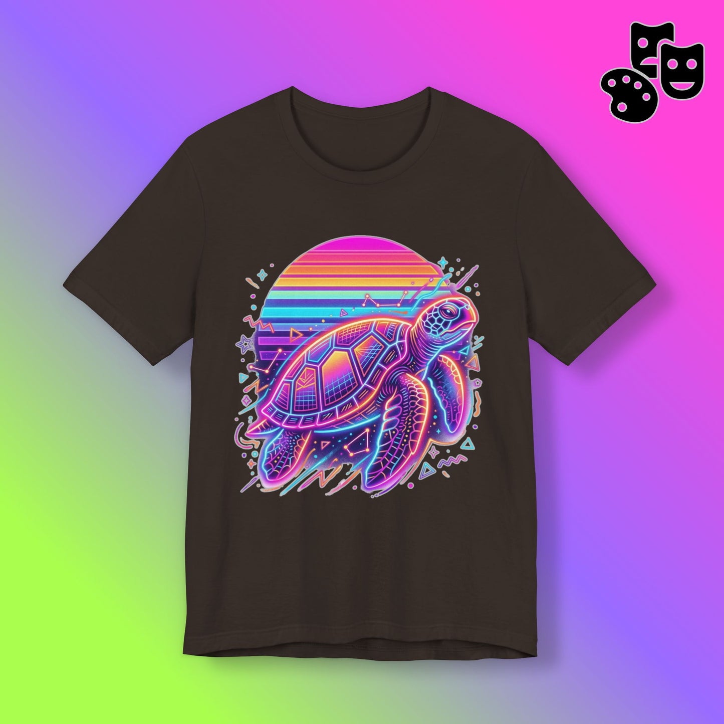 Retro Sunset Turtle
