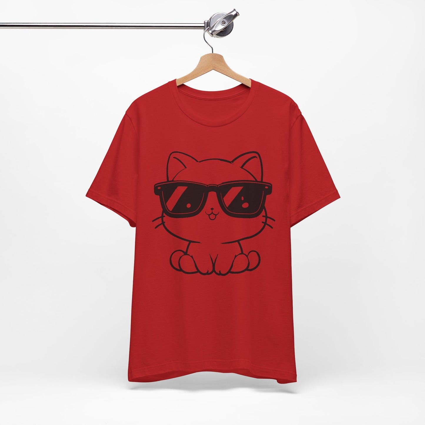 Cat Sunglasses Line Art Tee
