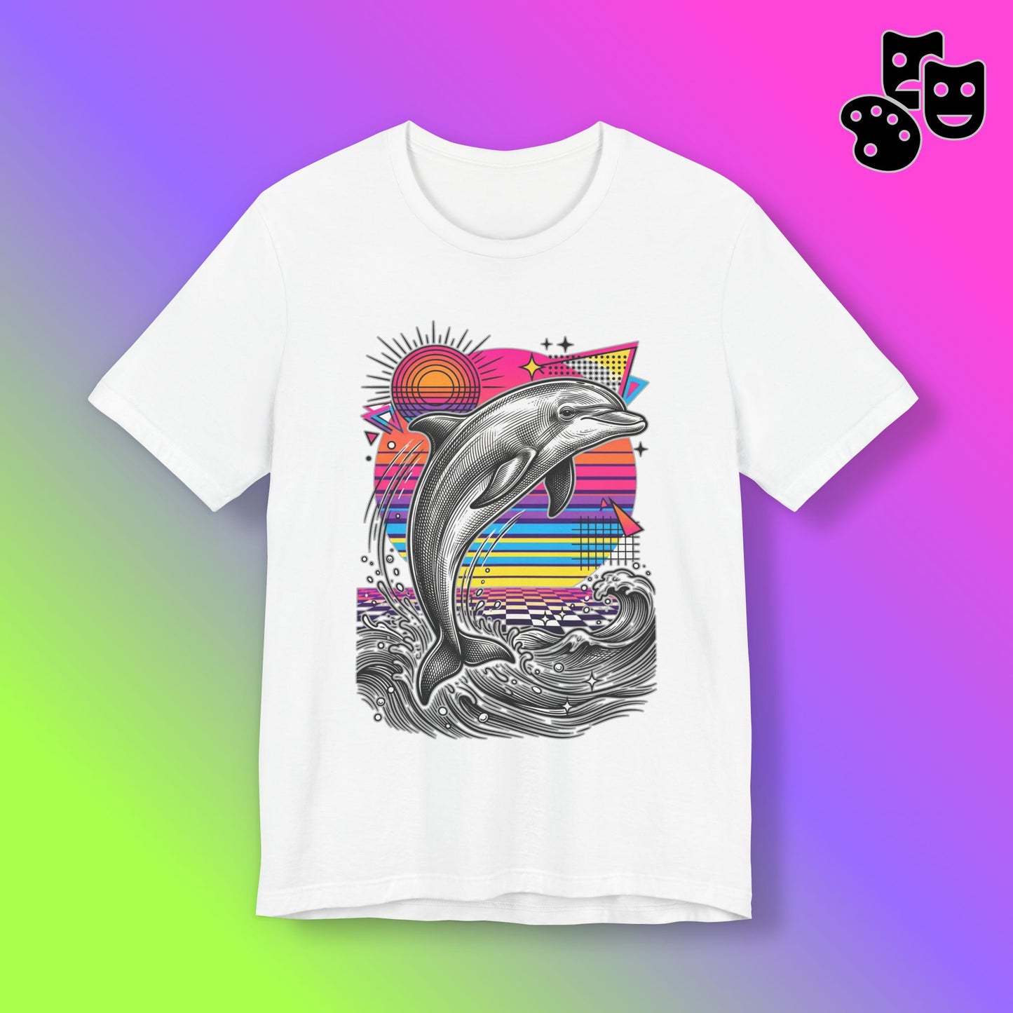 Dolphin Retro Graphic