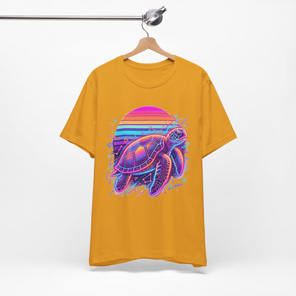 Retro Sunset Turtle