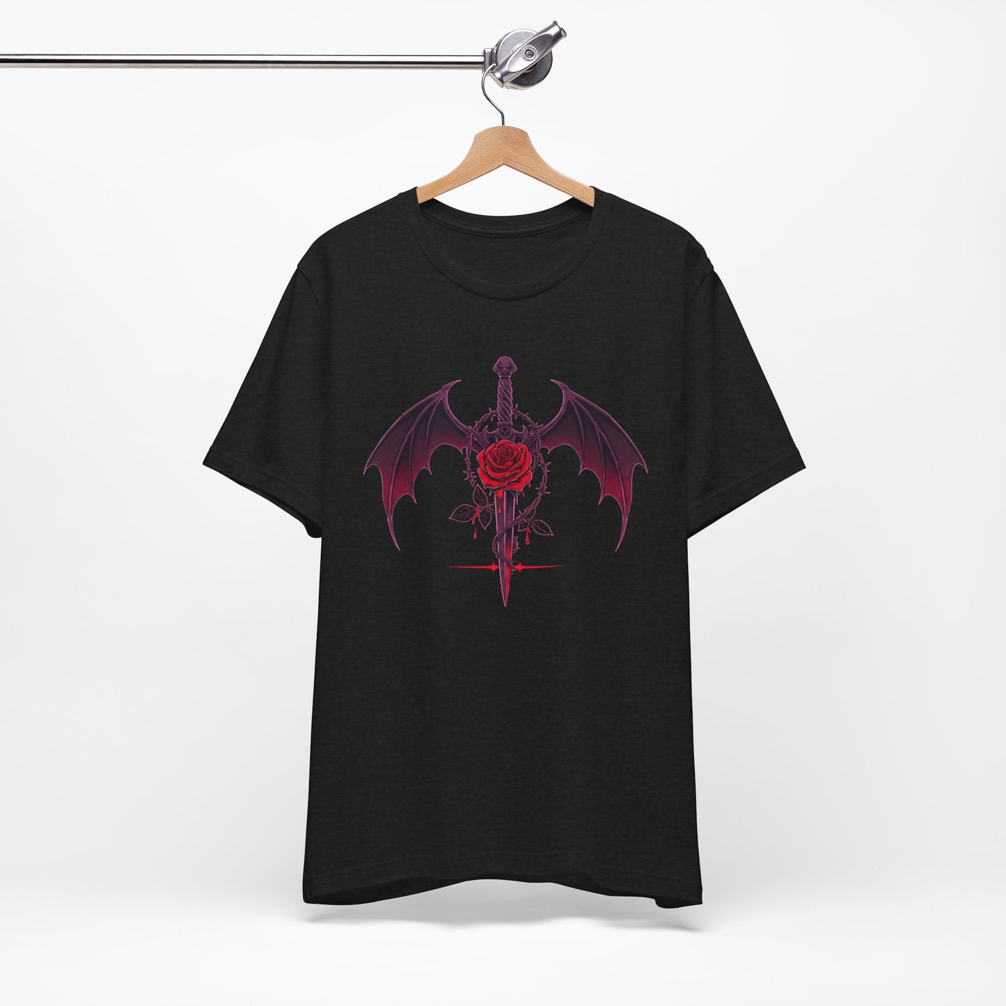 Gothic Rose and Dagger Tee