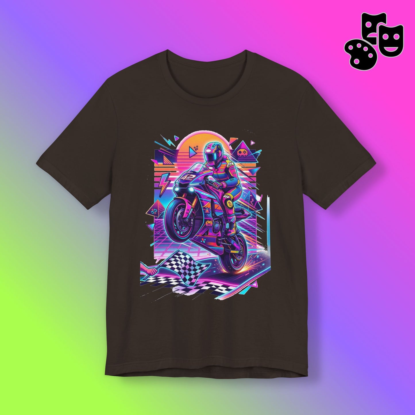 Neon Retro Biker
