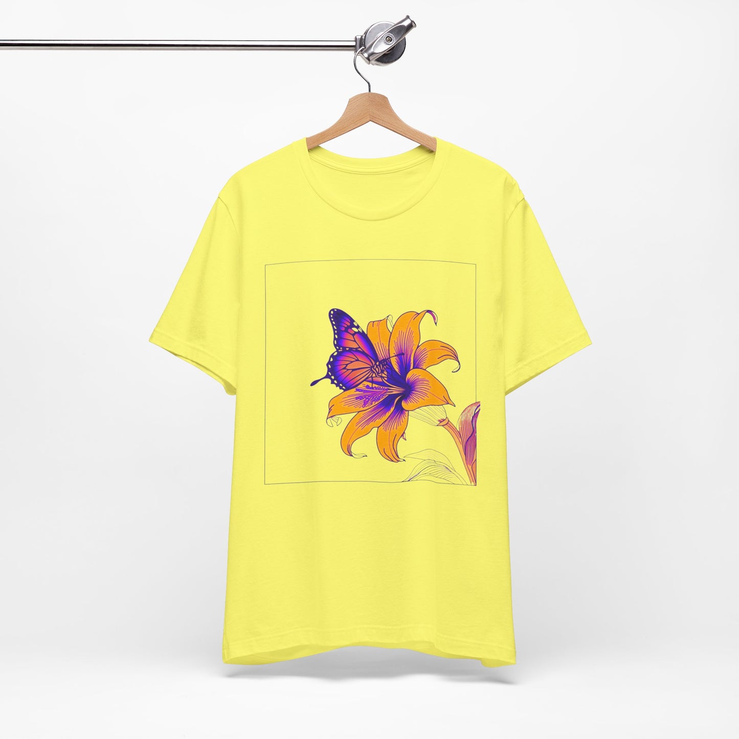 Outrun Butterfly on Lilly Print