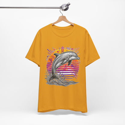 Retro Tropical Dolphin