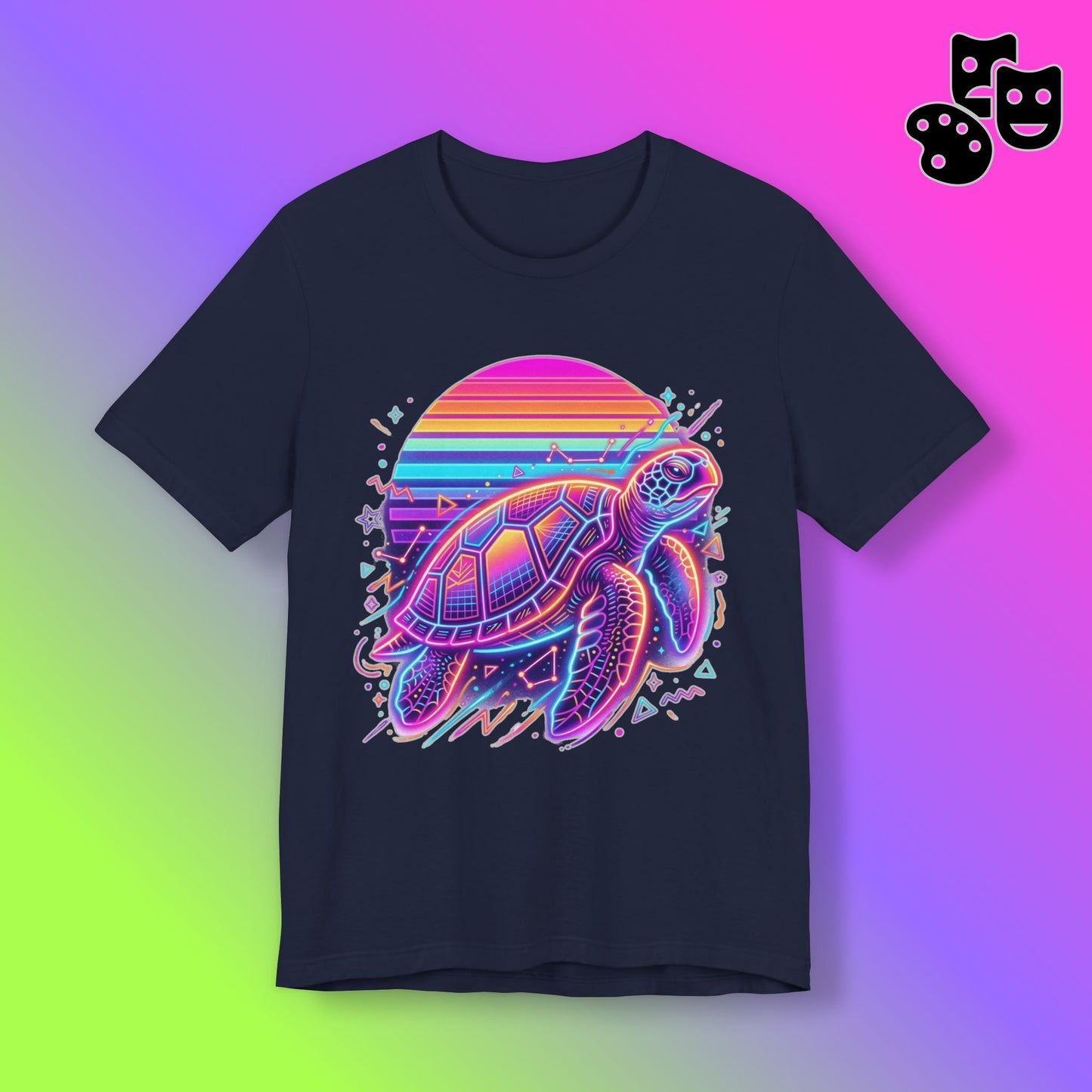 Retro Sunset Turtle