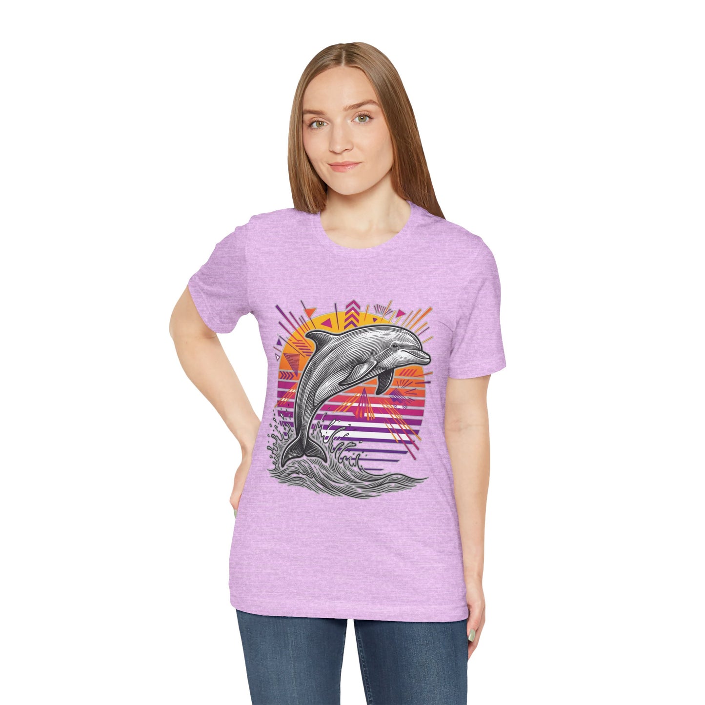 Retro Tropical Dolphin