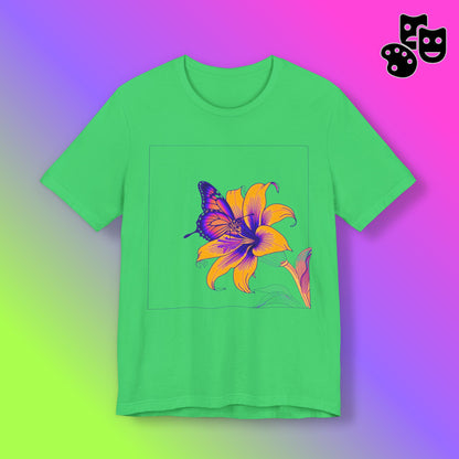 Outrun Butterfly on Lilly Print