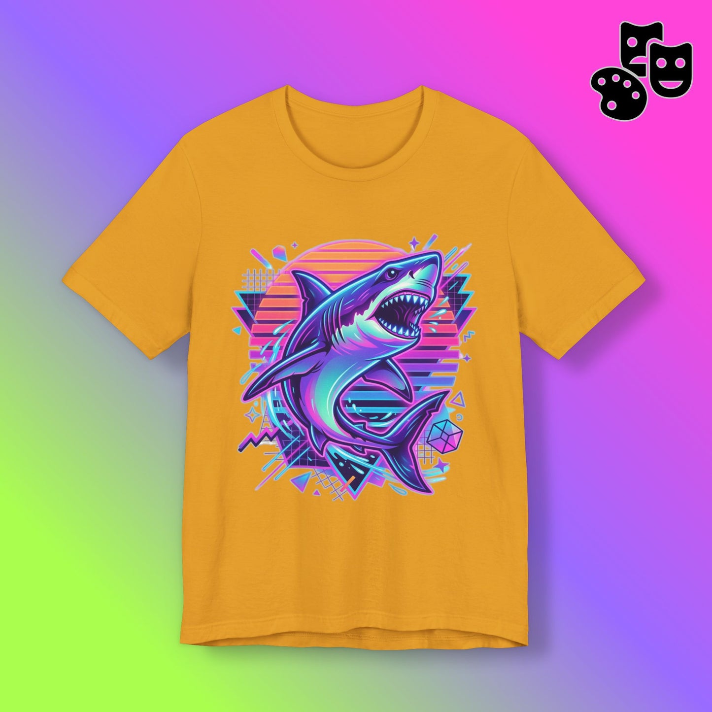 Retro Neon Shark