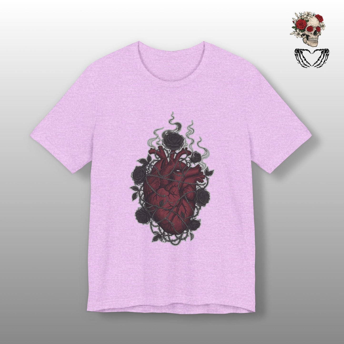 Dark Floral Gothic Heart