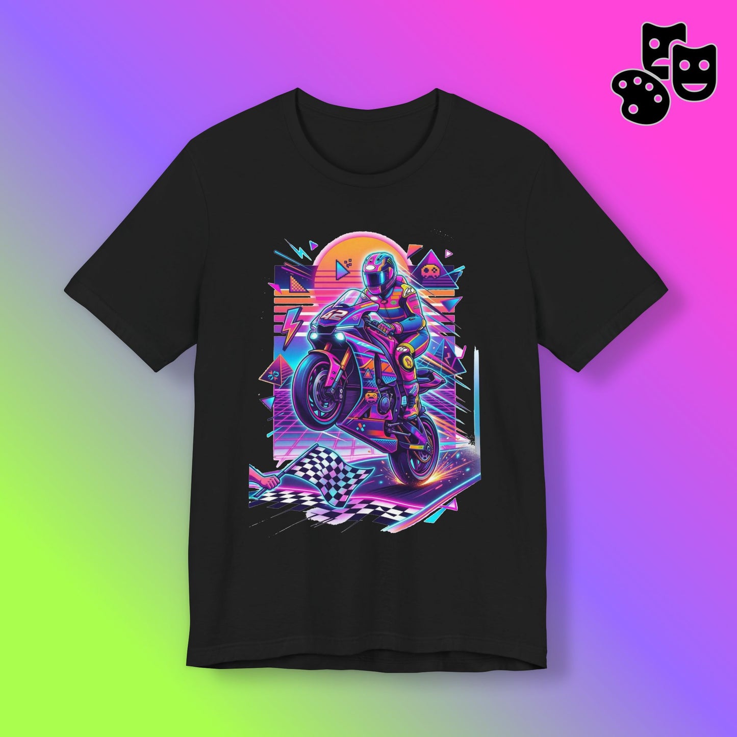 Neon Retro Biker