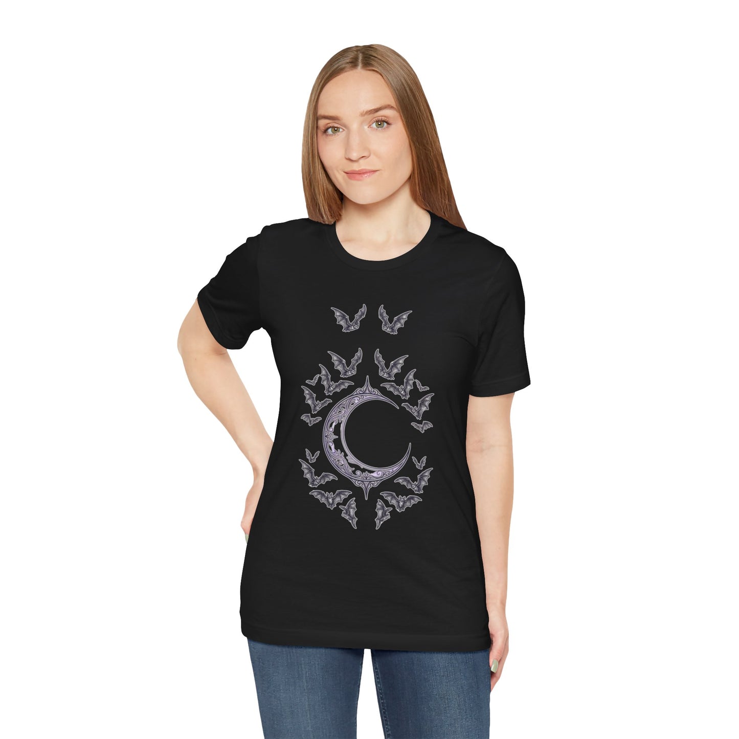 Crescent Moon & Bats