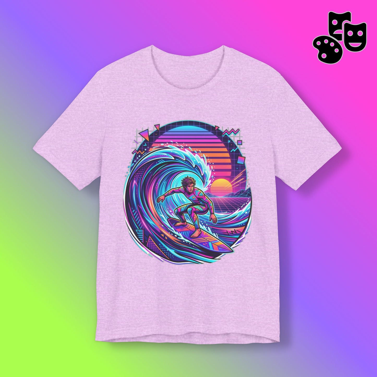 Retro Sunset Surfer