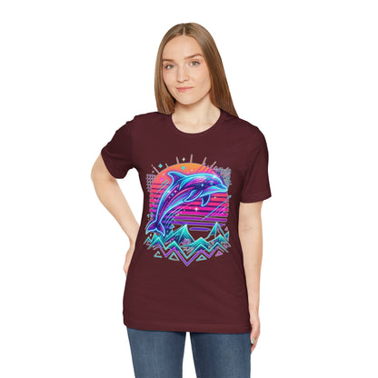 Retro Neon Dolphin