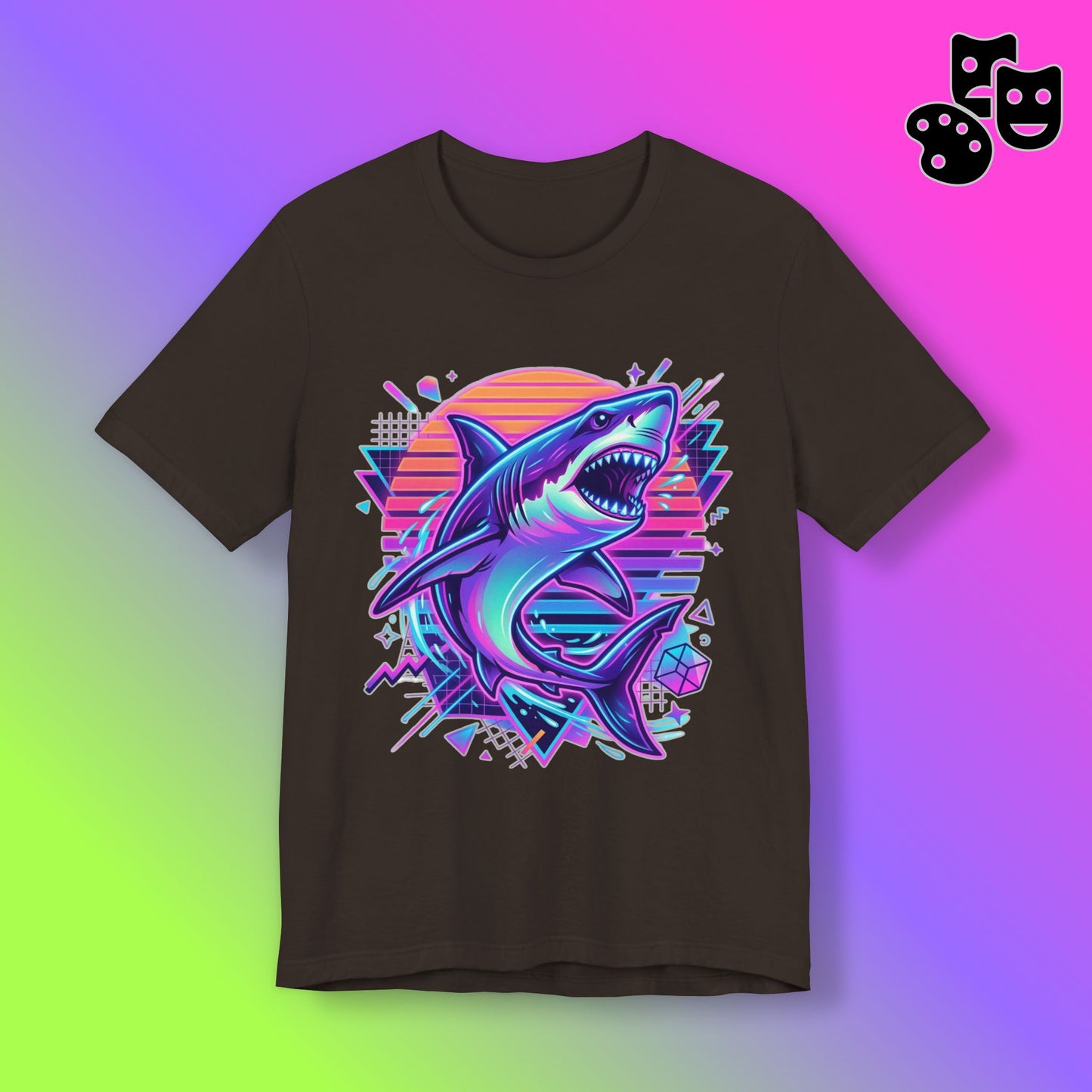 Retro Neon Shark