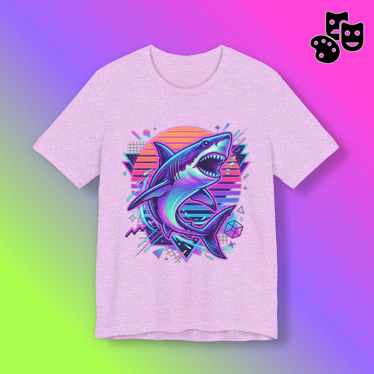 Retro Neon Shark