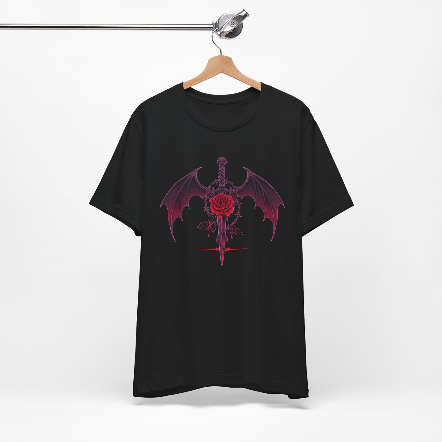 Gothic Rose and Dagger Tee
