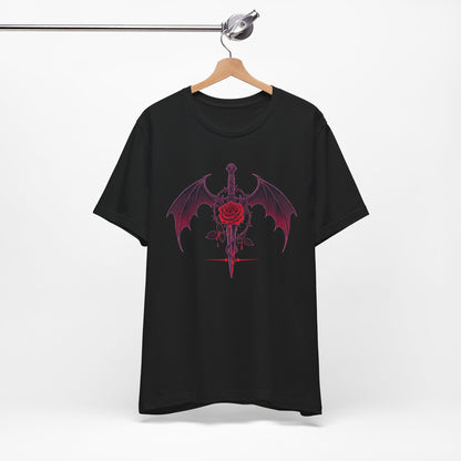 Gothic Rose and Dagger Tee