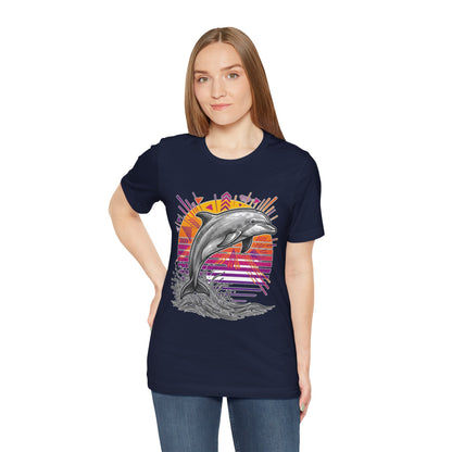 Retro Tropical Dolphin