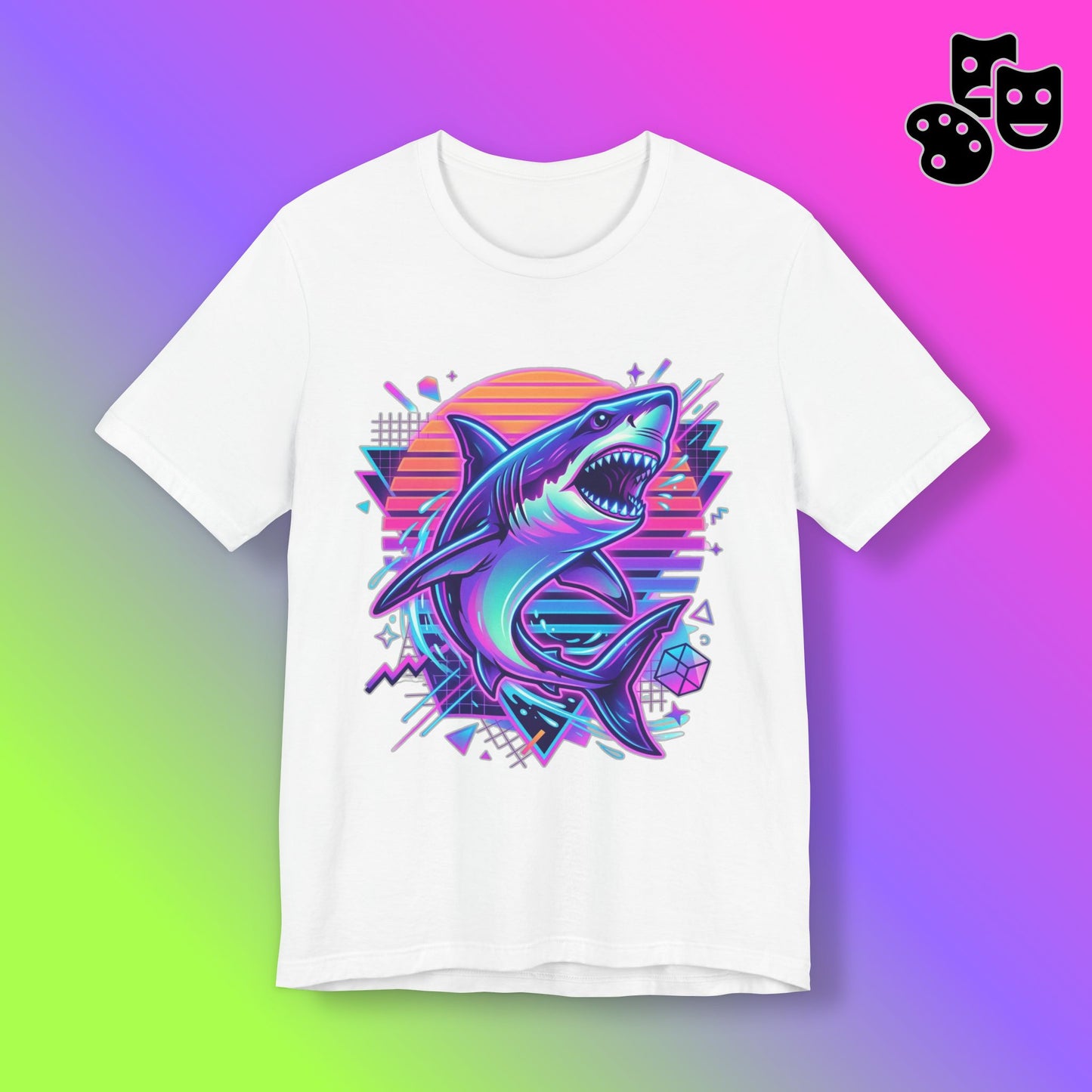 Retro Neon Shark