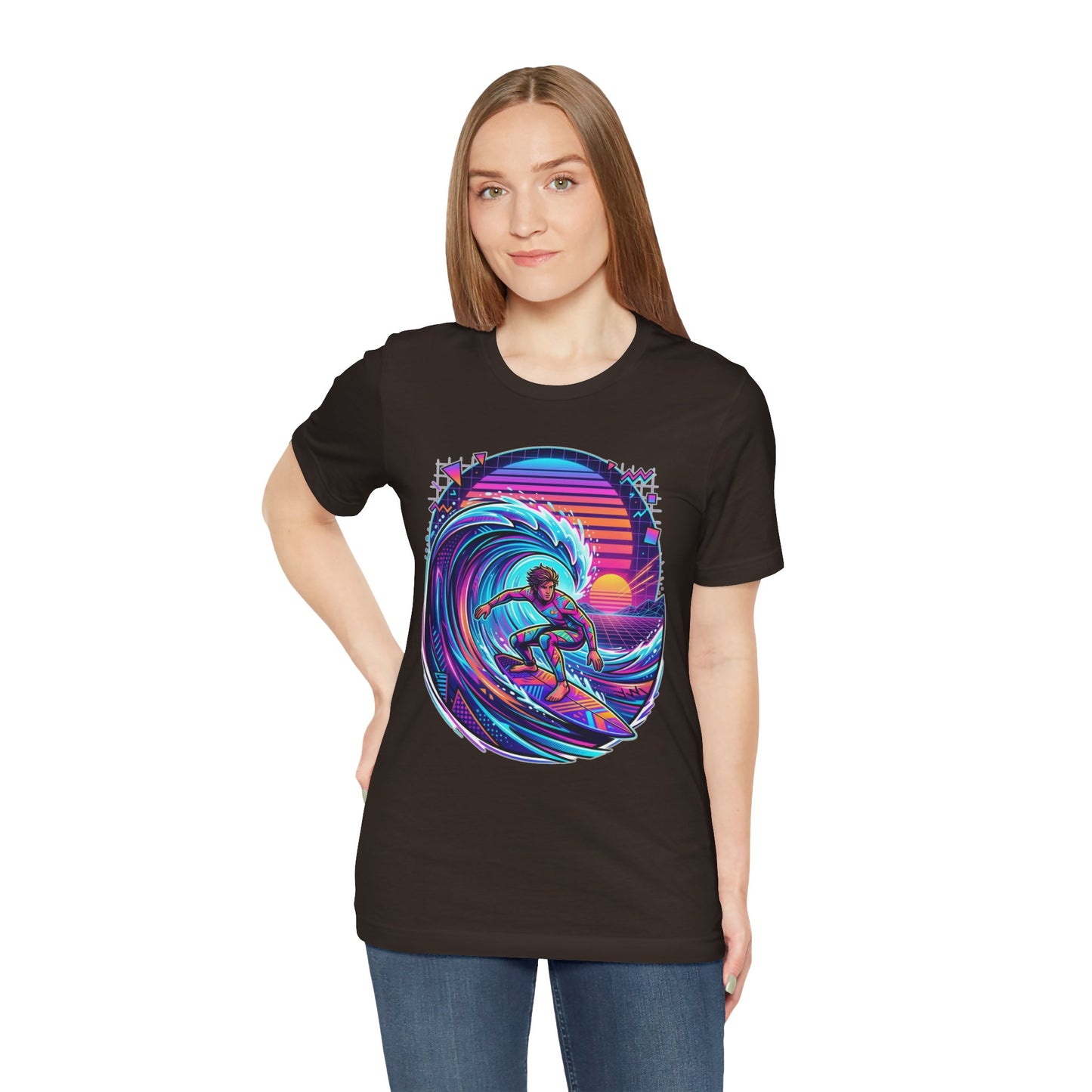Retro Sunset Surfer
