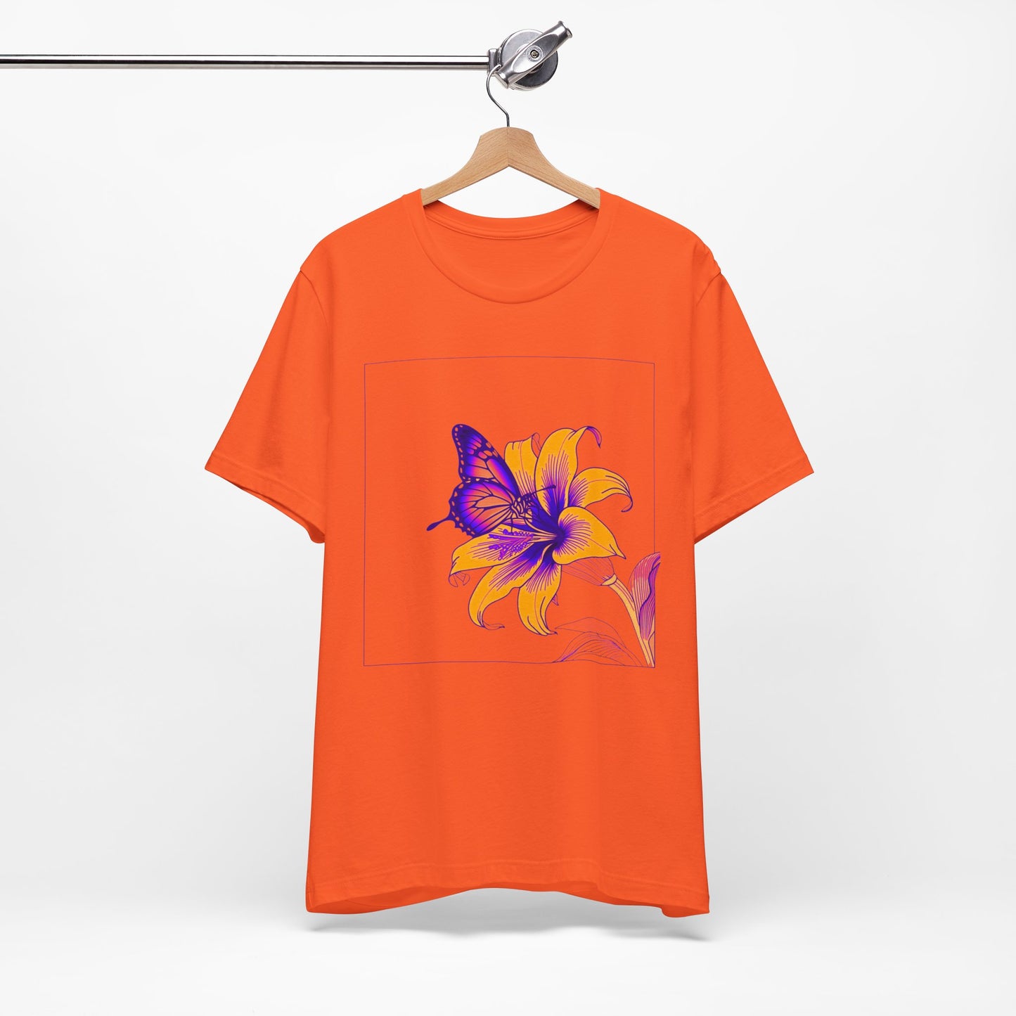 Outrun Butterfly on Lilly Print