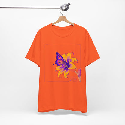 Outrun Butterfly on Lilly Print