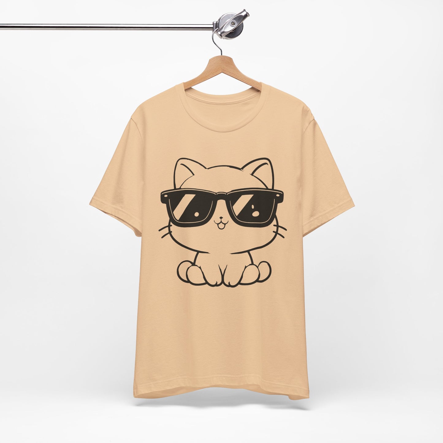 Cat Sunglasses Line Art Tee