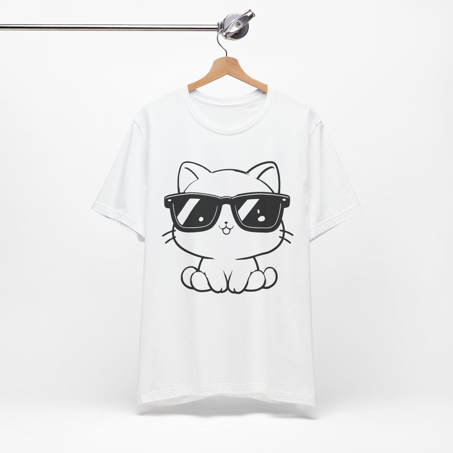 Cat Sunglasses Line Art Tee