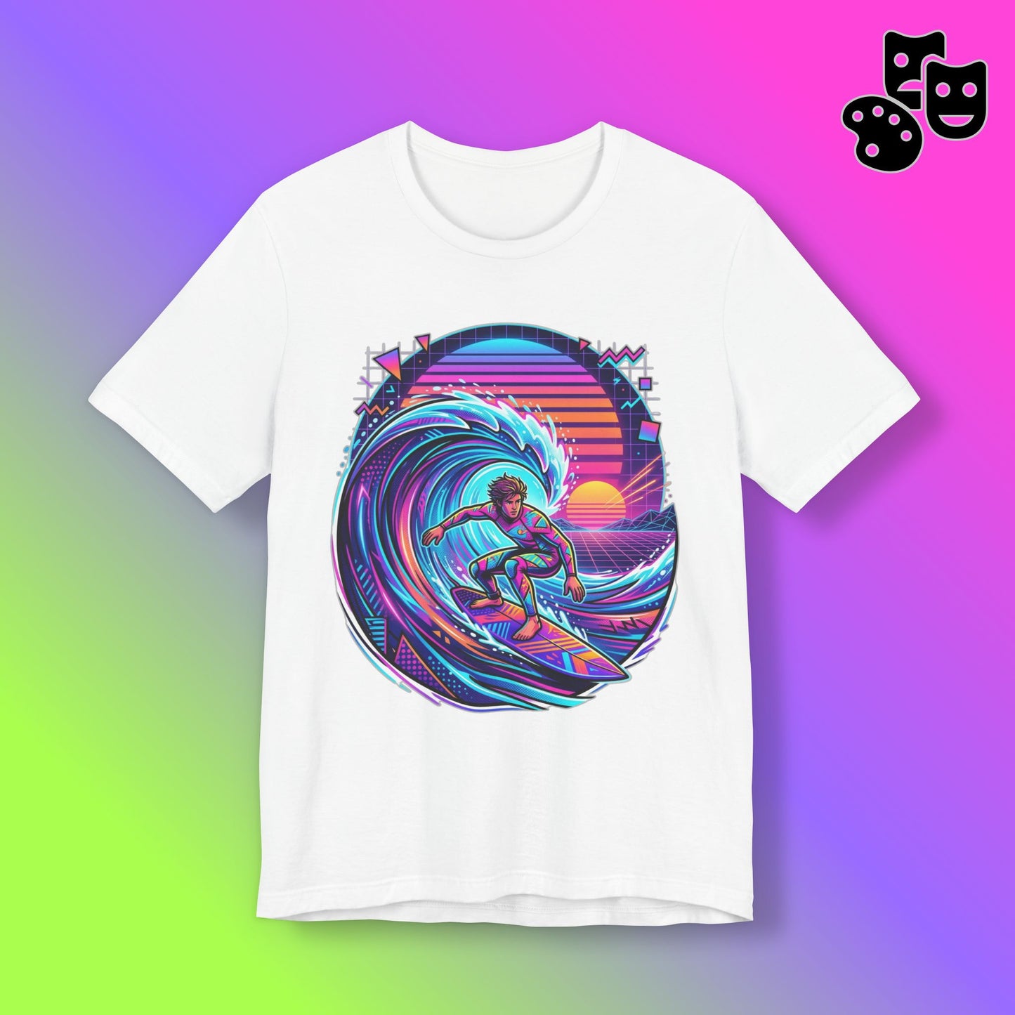 Retro Sunset Surfer