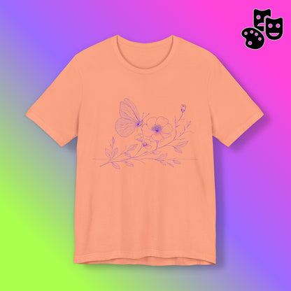 Butterfly Line Art Tee