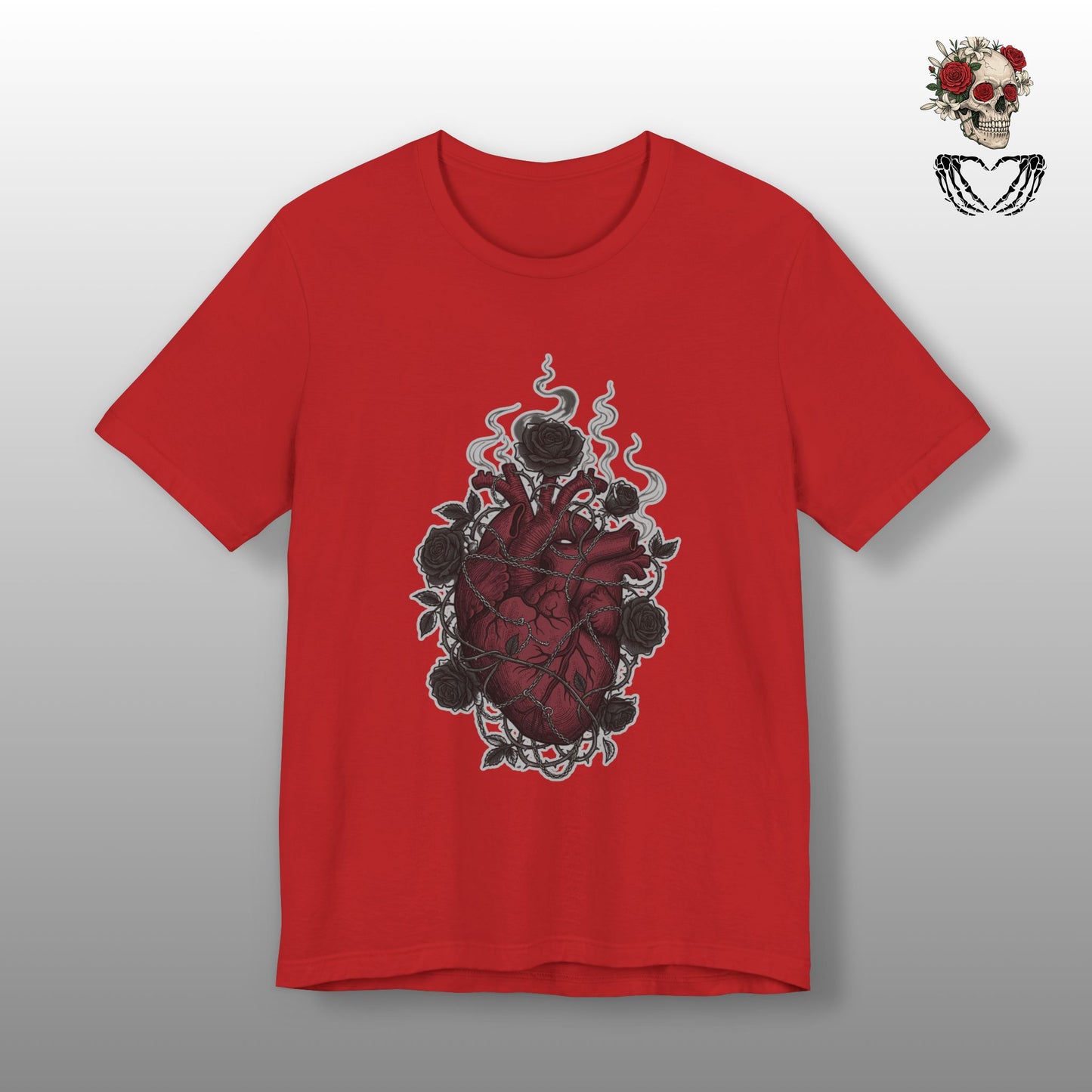 Dark Floral Gothic Heart