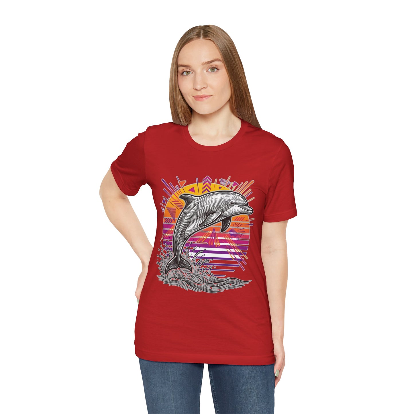 Retro Tropical Dolphin