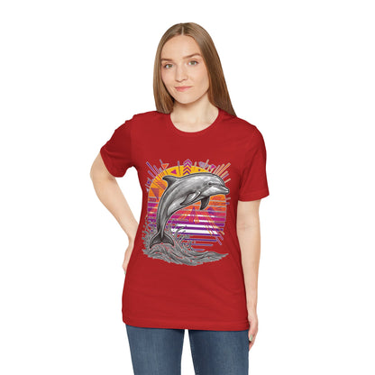 Retro Tropical Dolphin
