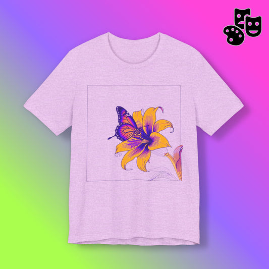 Outrun Butterfly on Lilly Print