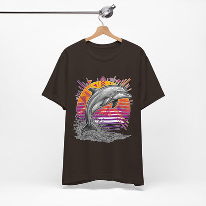 Retro Tropical Dolphin
