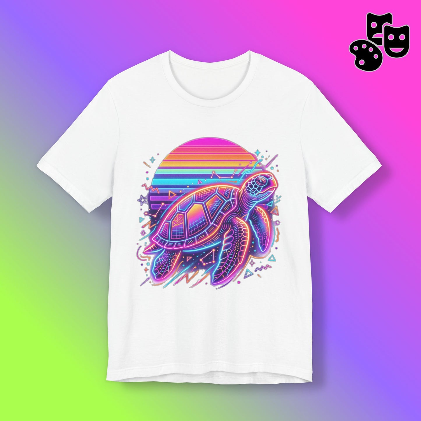 Retro Sunset Turtle