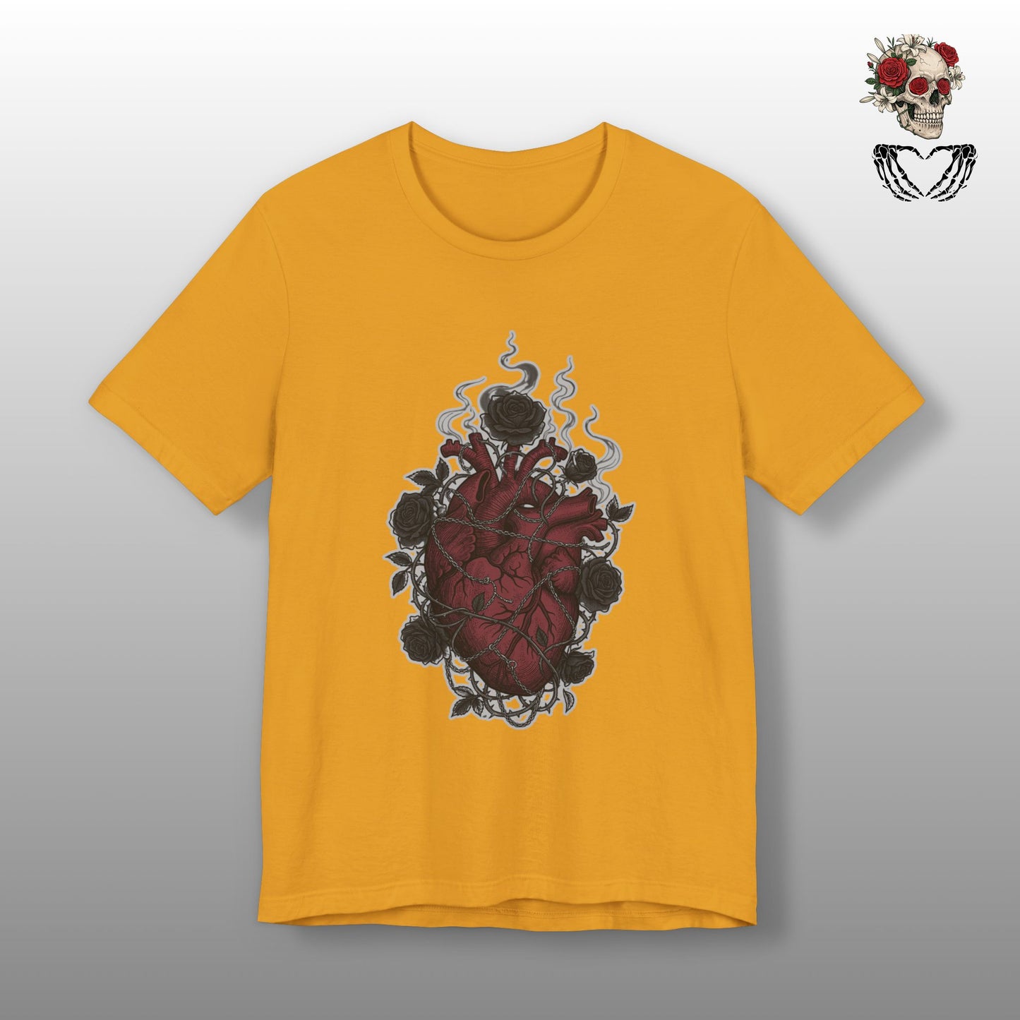 Dark Floral Gothic Heart